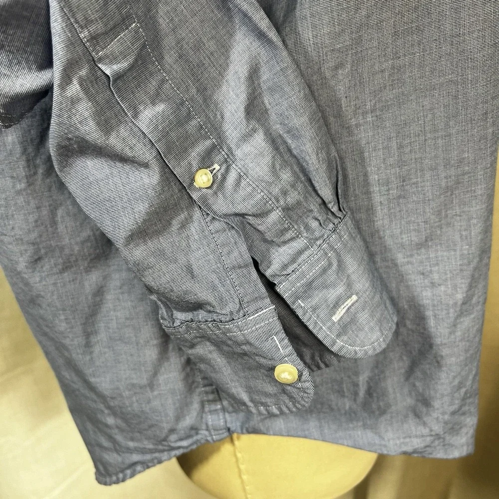 J. Crew Mens Relaxed Secret‎ Wash Cotton Button Down Shirt Waterfall Blue Large